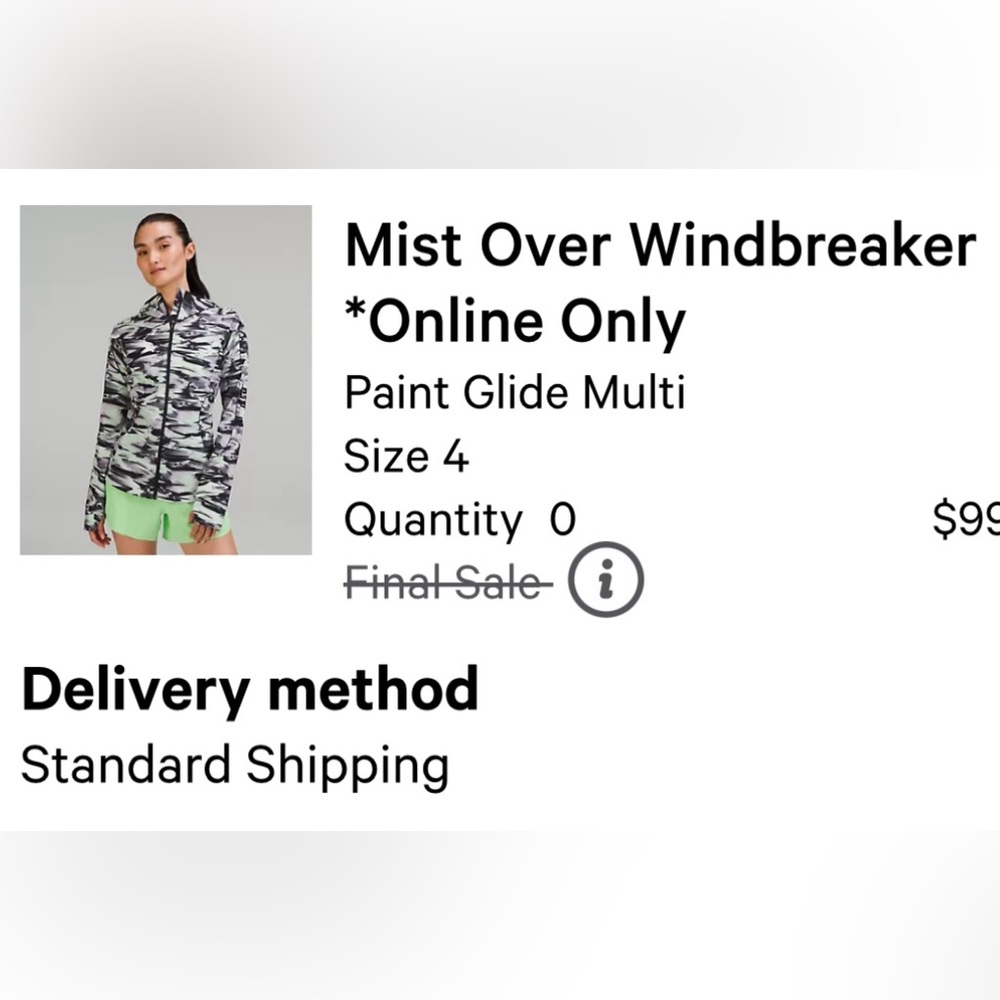 Lululemon Mist Over Windbreaker